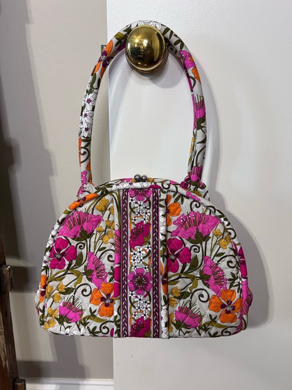 Vera Bradley Eloise Shoulder Bag Priscilla Pink Pattern